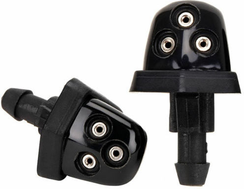 Windshield Washer Nozzle 2 Pieces Universal Black Aria Trade