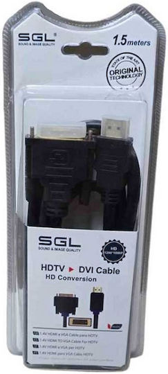SGL Cable HDMI male - HDMI male 1.5m Μαύρο