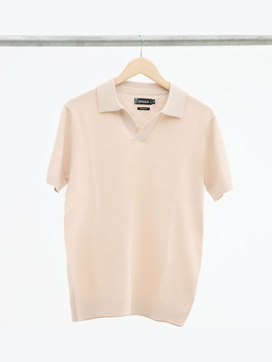 Polo Short Sleeve Blouse Beige