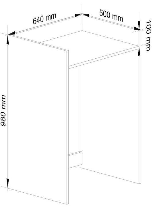 Akord Furniture Factory Rafturi de baie Raft Baie Lemn 64x50x98cm Bej
