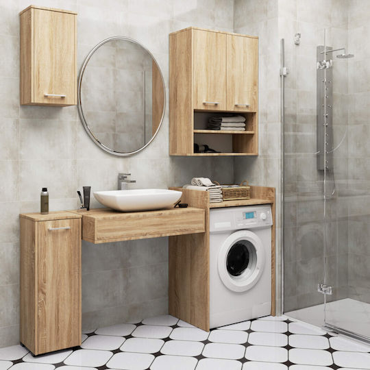 Akord Furniture Factory Floor Bathroom Shelf Wooden 64x50x98cm Beige