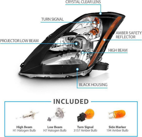 Carner Μπροστινά Φανάρια για Nissan 350Z 03-05 2τμχ