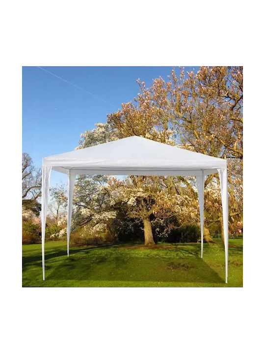 Gazebo Grădină cu LED Alb x3m