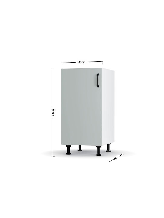 Modest Ντουλάπι Νεροχύτη Γκρι 40x48x82εκ.