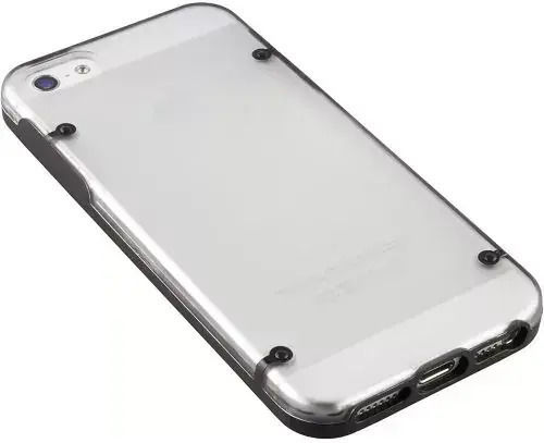 Umschlag Rückseite Kunststoff Schwarz (iPhone 5/5s/SE)