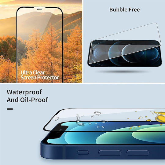 Back Cover Σιλικόνης / Tempered Glass Μπεζ (iPhone 12 Pro Max)