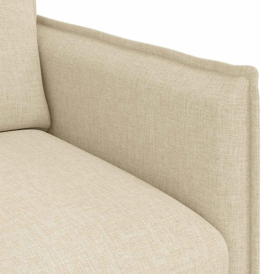 Living Room Furniture Set 2-Seater & Armchair Beige