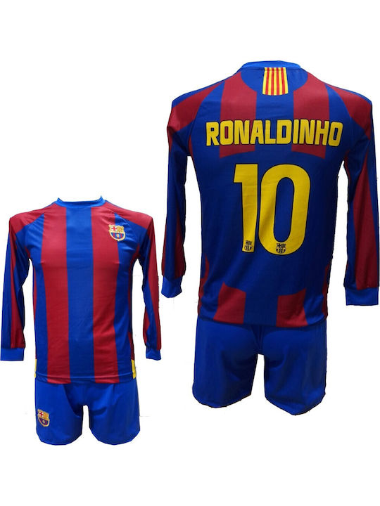 Kids Football Set Barcelona Ronaldinho Blue Red 2026-12