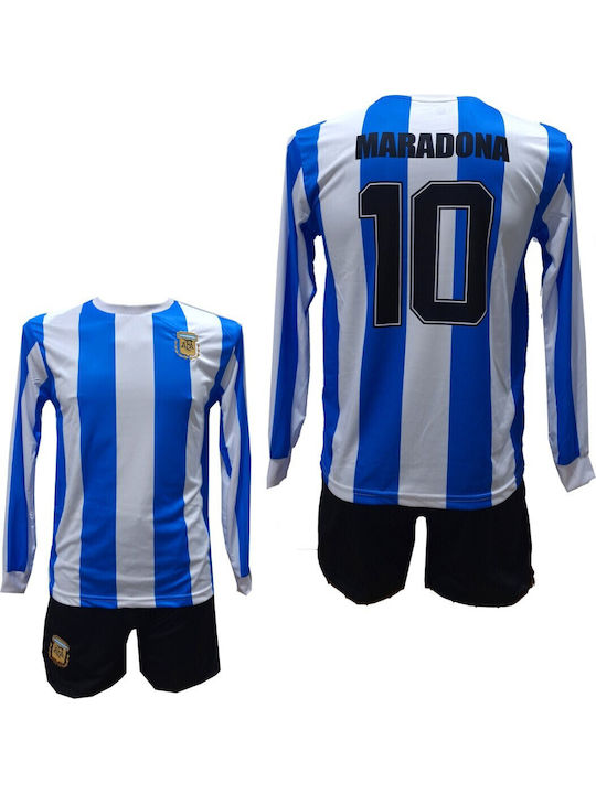 Παιδικό Σετ Ποδοσφαίρου Maradona Εθνική Αργεντινής Γαλάζιo Λευκό 1782-26