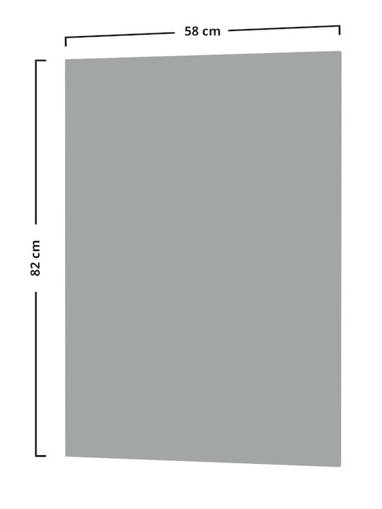 Alphab2b Modest Side Chipboard in Gray Color 82x58x1.6cm SPLO820M05