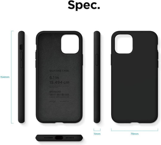 Elago Umschlag Rückseite Silikon / Kunststoff Schwarz (iPhone 11)