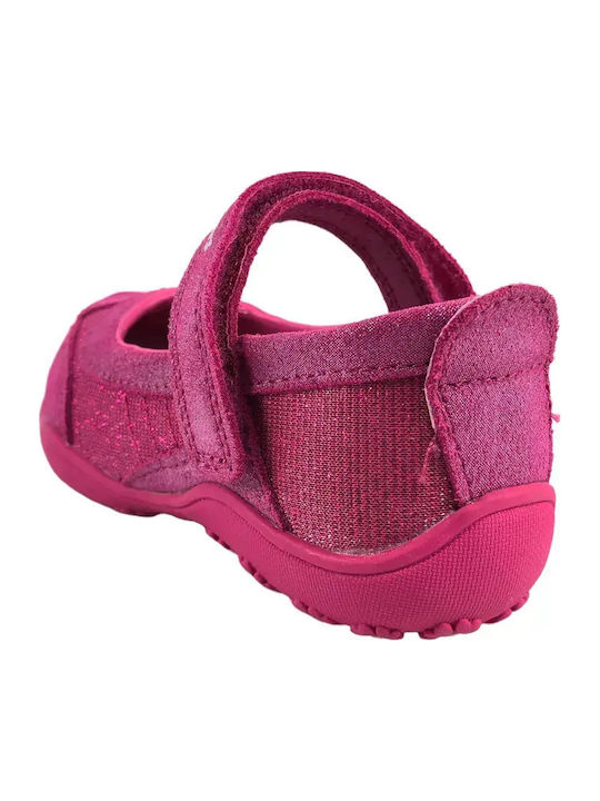 Παιδικές Μπαλαρίνες mit Bügel- und Schleifenverschluss Leder Rosa
