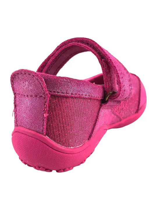 Παιδικές Μπαλαρίνες mit Bügel- und Schleifenverschluss Leder Rosa
