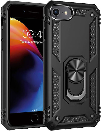 Back Cover Silicone / Plastic 0.3mm Black (iPhone 8/7)