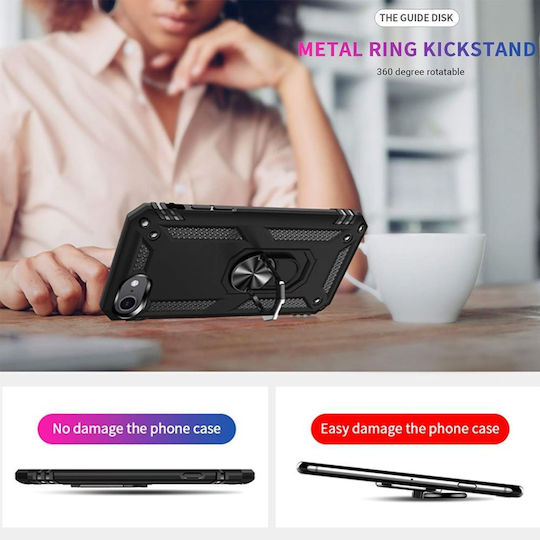 Back Cover Silicone / Plastic 0.3mm Black (iPhone 8/7)