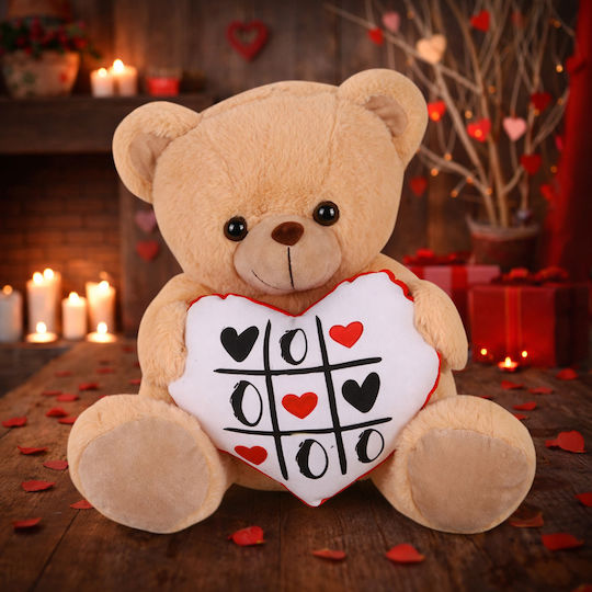Much toys & gifts Λούτρινο Αρκουδάκι Καρδιά Αγίου Βαλεντίνου 40 εκ.