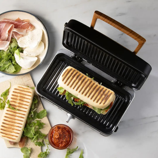 Sandwichmaker Grill mit Abnehmbaren Platten 1100W