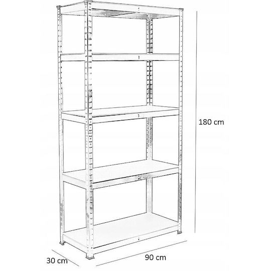 Raft Dexion Galvanizat 90x30x180cm