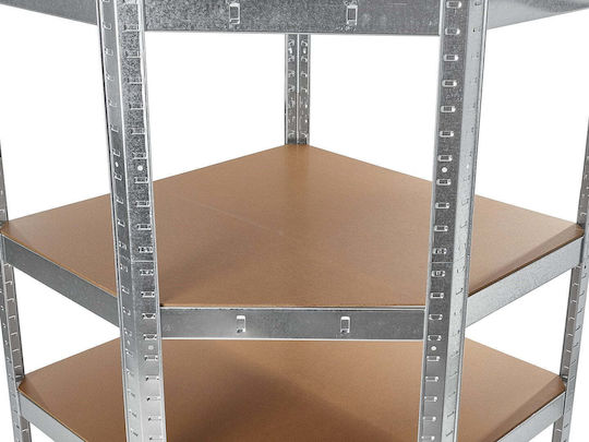 Geko Corner Shelf Dexion Galvanized 70x40x180cm G10875A