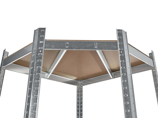 Geko Corner Shelf Dexion Galvanized 70x40x180cm G10875A