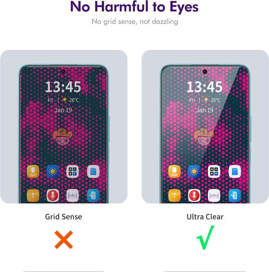 Enkay Privacy Full Face Tempered Glass Μαύρο (Moto G14 / G54 / G54 Power)