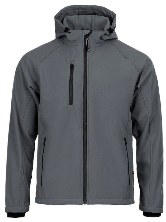 Stenso Reef Work Jacket Softshell with Hood Gray