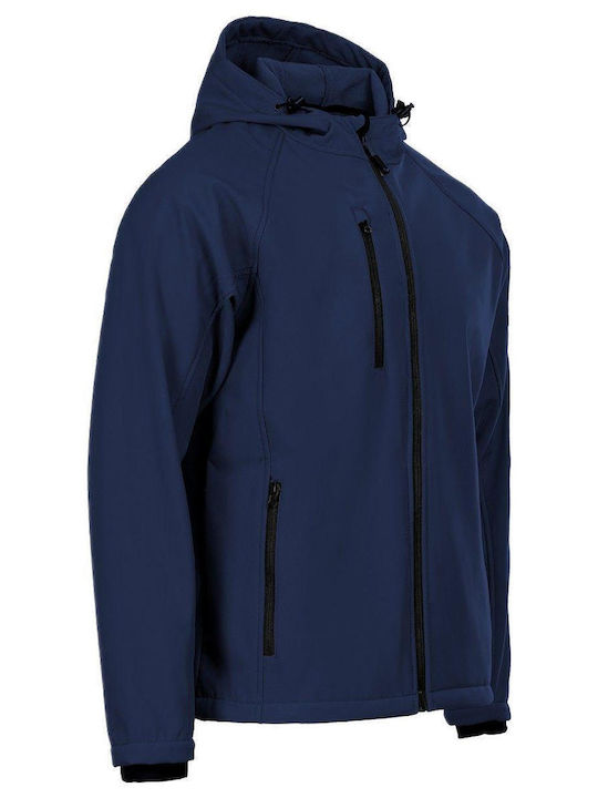Stenso Reef Work Jacket Softshell with Hood Navy Blue