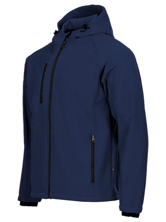 Stenso Reef Work Jacket Softshell with Hood Navy Blue