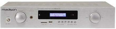 Madison MAD1400BT Power Amplifier Hi-Fi Amplifier Stereo 180W/4Ω 150W/8Ω Silver