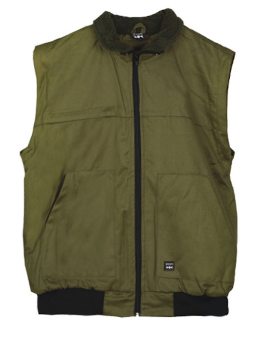 Axon Montreal Work Jacket with Fleece Lining Khaki