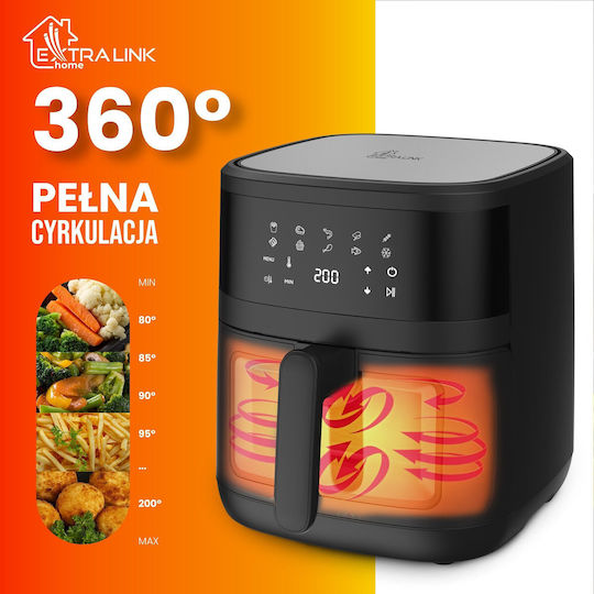 Extralink Air Fryer 6.5lt Black
