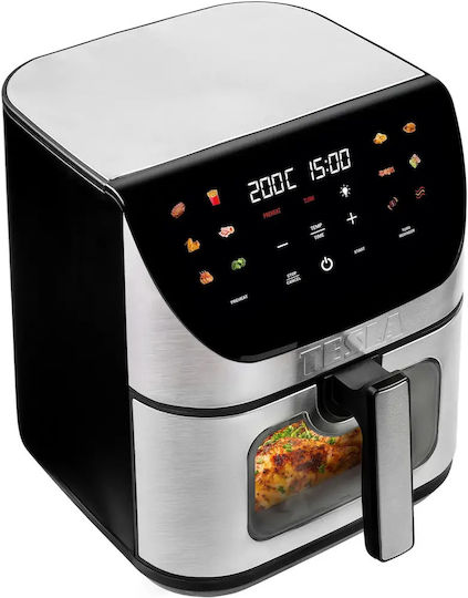 Tesla AirCook Q70 XXL Wi-Fi Pro Еър Фрайър с Wi-Fi 9л Сребърен