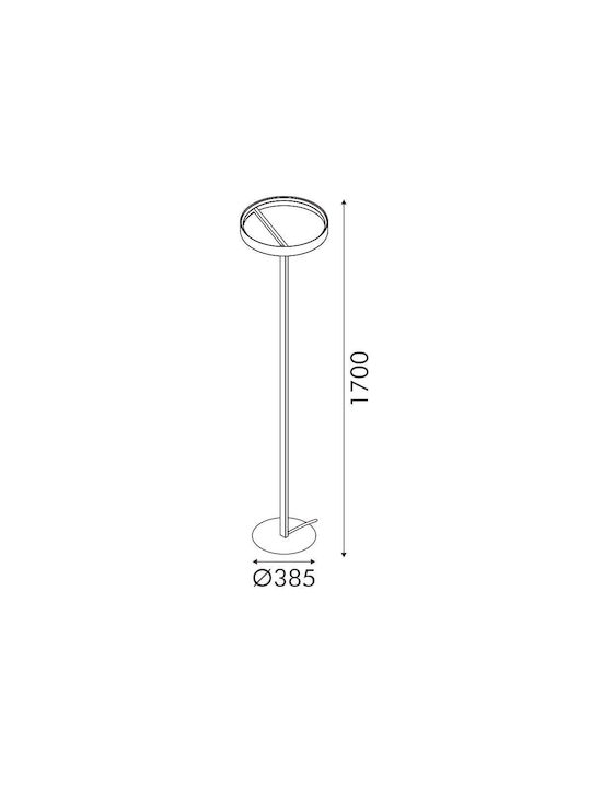 Aca LED Φωτιστικό Δαπέδου Υ170xΜ38.5εκ. με Θερμό Λευκό Φως 2150lm Μπρούτζινο