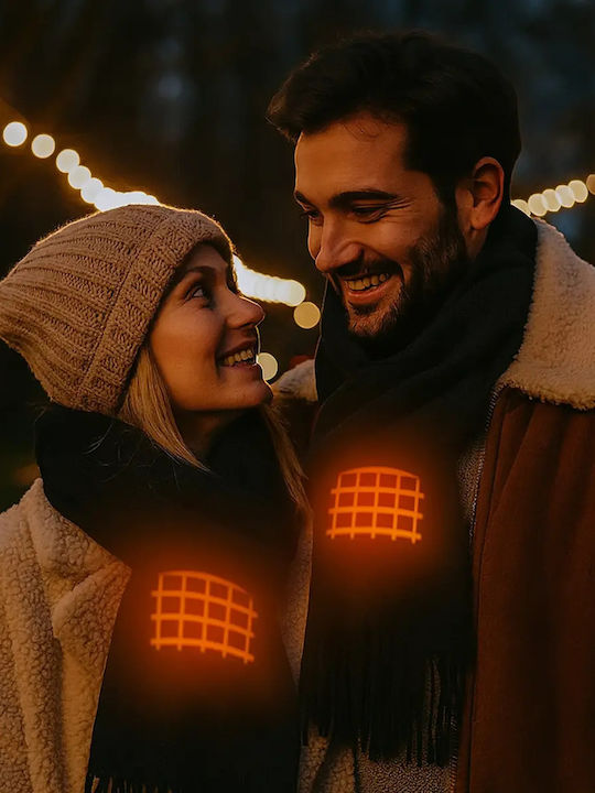 Fular din lână pentru femei Fleece Negru