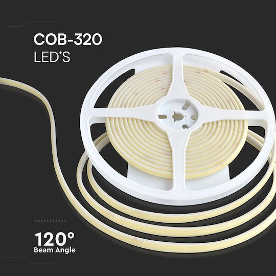 V-TAC Водоустойчива LED Лента 24V Зелено Светлина 5м Тип COB