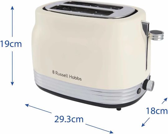 Russell Hobbs Prăjitoare De Pâine 2 Sloturi 930W Bej