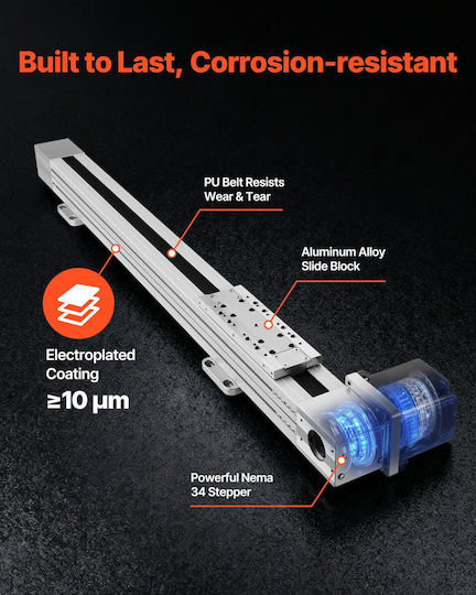 Vevor Linear Motion Guide Belt Transmission Stage Linear Motion Cnc Stepper Motor Nema34 Working Size 600 Mm High Speed Motorized Engraving Machine Milling Machine Cnc 3d Printer