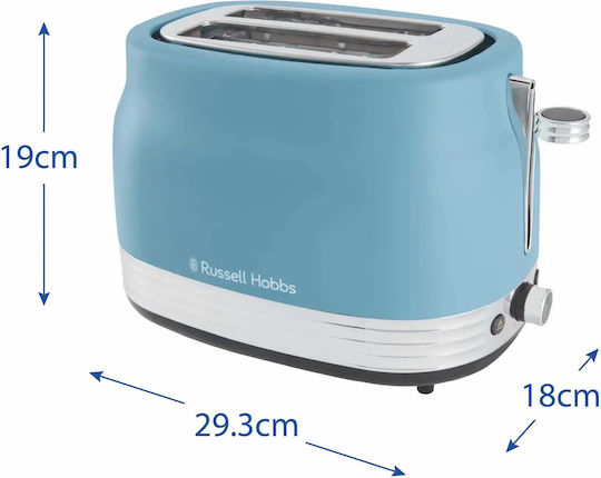 Russell Hobbs Toaster 2 Schlitze 930W Blau