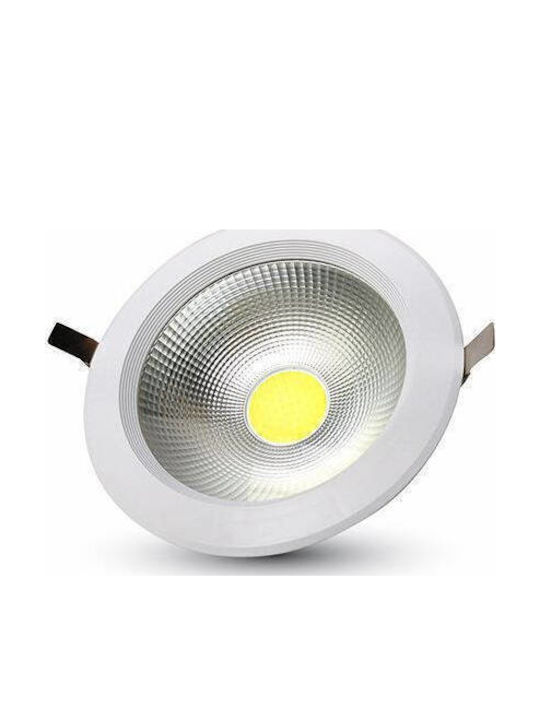 V-TAC Rotund Încastrat Panou LED Putere 20W cu Alb Natural Lumini 18x18cm.