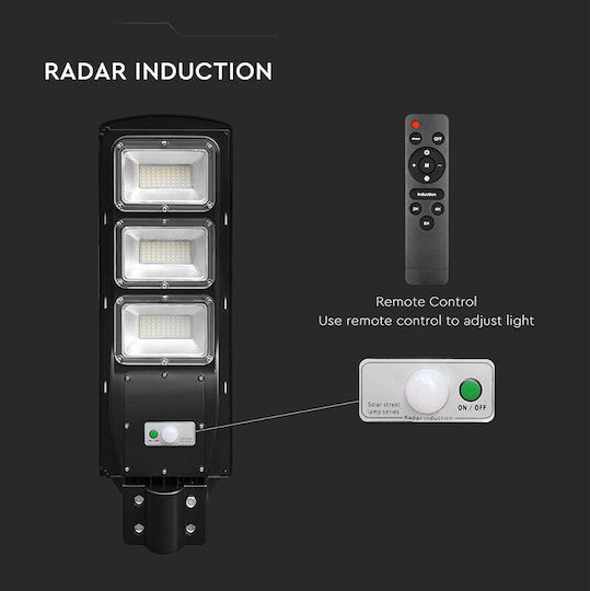 V-TAC Street Solar Light 12W 1200lm Cold White 6000K with Remote Control IP65