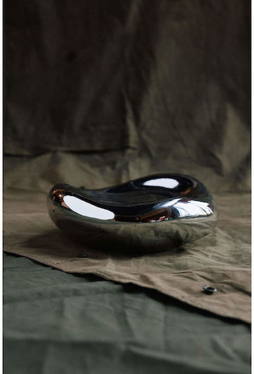 Bowl Gleam Glass Chrome Hkliving 27 X 26 X 10 Cm