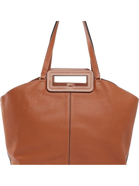 Leather Women's Tote Bag Tabac Brown