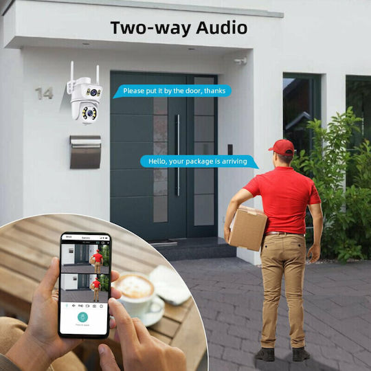 IP Κάμερα Παρακολούθησης Wi-Fi Full HD+ 6MP Αδιάβροχη με Ηχείο και Φακό 3.6mm