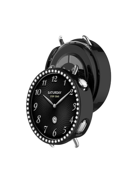 Protecție Husă Acoperire Unic Rând Diamante Xiaomi Watch S4 41mm Negru