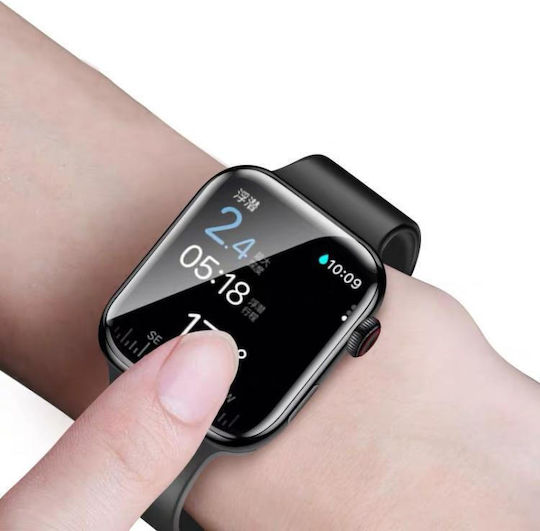 Προστατευτικό Οθόνης Σκληρυμένο Γυαλί 44mm Apple Watch Series 6 5 4 Se Αναβαθμισμένο Κιτ Εγκατάστασης Αυτόματης Ευθυγράμμισης Πορτοκαλί