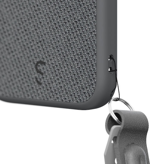 Shiftcam Umschlag Rückseite Stoff 2mm mit Band Gray (Galaxy M12)