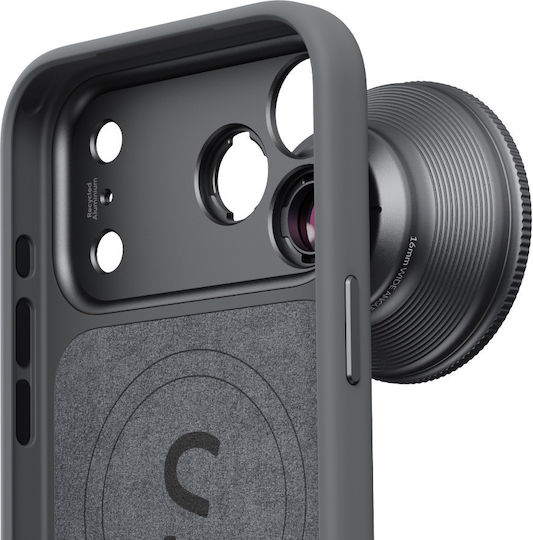 Shiftcam Umschlag Rückseite Stoff 2mm mit Band Gray (Galaxy M12)