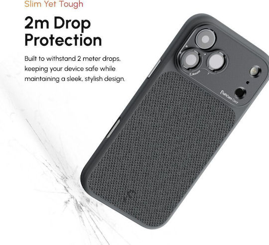 Shiftcam Umschlag Rückseite Stoff 2mm mit Band Gray (Galaxy M12)