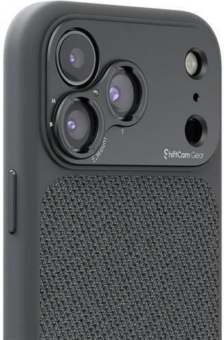 Shiftcam Umschlag Rückseite Stoff 2mm mit Band Gray (Galaxy M12)