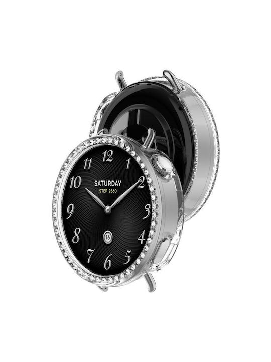 Protecție Husă Acoperire Unic Rând Diamante Xiaomi Watch S4 41mm Transparentă
